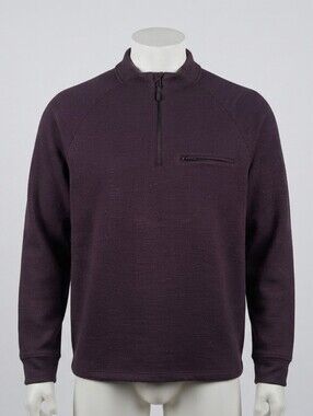 Marc Anthony Men's Luxur Wine 1/4-Zip Pullover Sweater (XXL ) Pre-owned